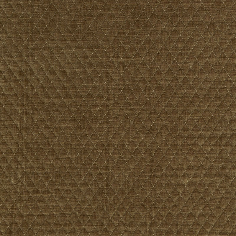 SCHUMACHER PALEY QUILTED VELVET FABRIC / PRALINE