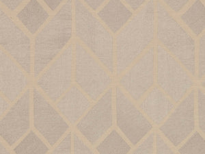 Wheat Beige Taupe Geometric Abstract Art Deco Drapery Fabric
