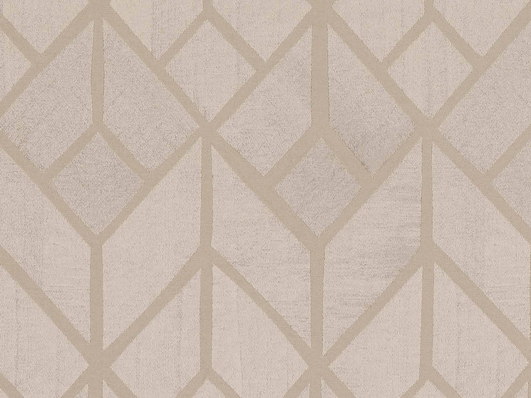 Taupe Neutral Geometric Abstract Art Deco Drapery Fabric