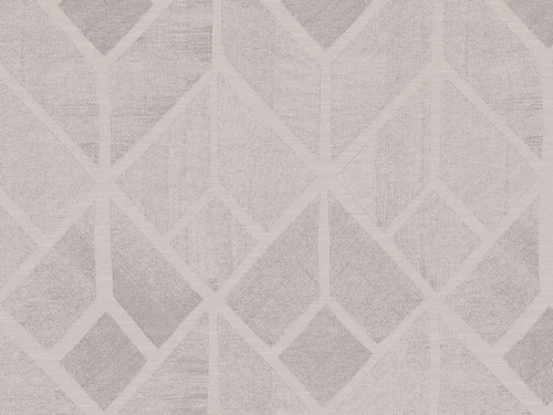 Silver Grey Geometric Abstract Art Deco Drapery Fabric