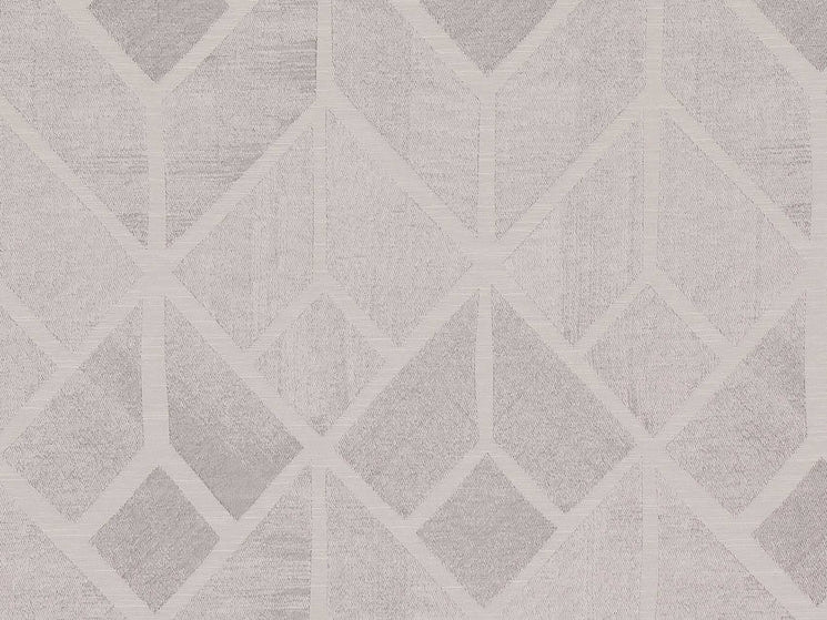 Silver Grey Geometric Abstract Art Deco Drapery Fabric