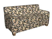 Load image into Gallery viewer, Essentials Drapery Upholstery Paisley Fabric / Black Yellow Beige