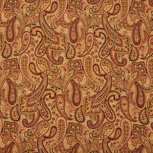Load image into Gallery viewer, Essentials Paisley Upholstery Fabric Brown Pink Beige / Tiki Phoenix