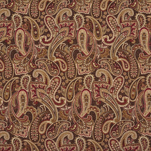 Load image into Gallery viewer, Essentials Paisley Upholstery Fabric Burgundy Brown Beige / Adobe Phoenix