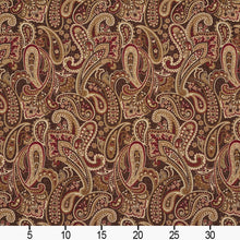 Load image into Gallery viewer, Essentials Paisley Upholstery Fabric Burgundy Brown Beige / Adobe Phoenix