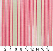 Load image into Gallery viewer, Essentials Palevioletred Crimson Gray White Stripe Upholstery Drapery Fabric