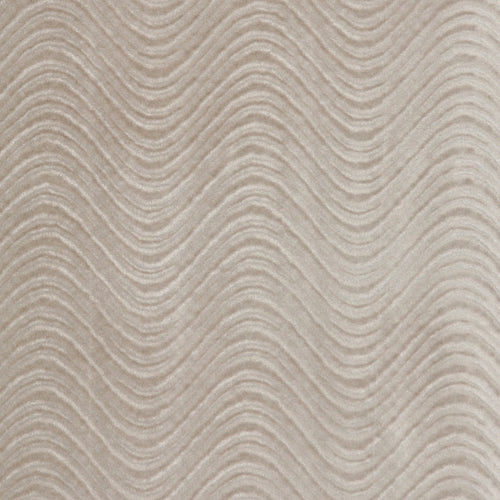 Essentials Velvet Upholstery Serpentine Stripes Fabric / Pewter Swirl