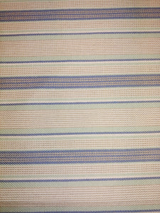 56" Wide Sunbrella Stripe Aqua Beige Nautical Indoor Outdoor Fabric