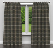 Load image into Gallery viewer, Essentials Heavy Duty Plaid Upholstery Drapery Fabric / Dark Grey White Beige