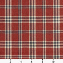 Load image into Gallery viewer, Essentials Heavy Duty Plaid Upholstery Drapery Fabric / Red Gray Beige