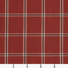 Load image into Gallery viewer, Essentials Heavy Duty Plaid Upholstery Drapery Fabric / Red Gray Beige