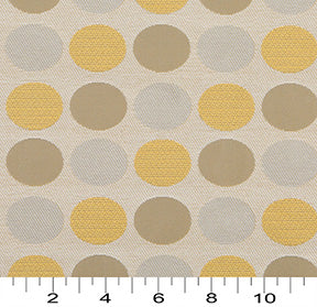 Essentials Outdoor Upholstery Drapery Polka Dot Fabric / Brown Blue Yellow
