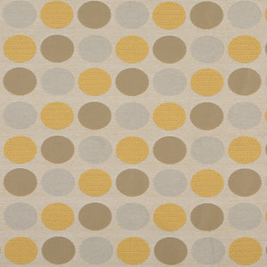 Essentials Outdoor Upholstery Drapery Polka Dot Fabric / Brown Blue Yellow