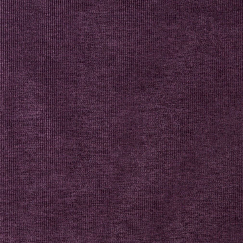 Essentials Velvet Upholstery Drapery Fabric Purple / Plum Stripe