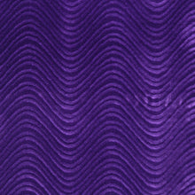 Load image into Gallery viewer, Essentials Velvet Upholstery Serpentine Stripes Fabric / Purple Swirl