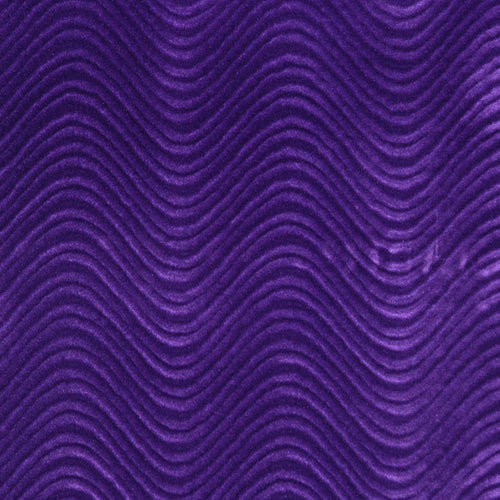 Essentials Velvet Upholstery Serpentine Stripes Fabric / Purple Swirl
