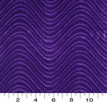 Load image into Gallery viewer, Essentials Velvet Upholstery Serpentine Stripes Fabric / Purple Swirl