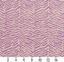 Load image into Gallery viewer, Essentials Chenille Purple White Animal Pattern Zebra Tiger Upholstery Fabric