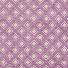 Load image into Gallery viewer, Essentials Chenille Purple White Geometric Diamond Upholstery Fabric