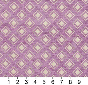 Essentials Chenille Purple White Geometric Diamond Upholstery Fabric