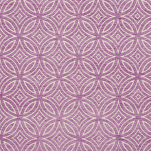 Load image into Gallery viewer, Essentials Chenille Purple White Geometric Medallion Upholstery Fabric