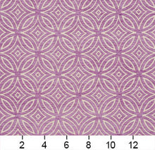 Load image into Gallery viewer, Essentials Chenille Purple White Geometric Medallion Upholstery Fabric