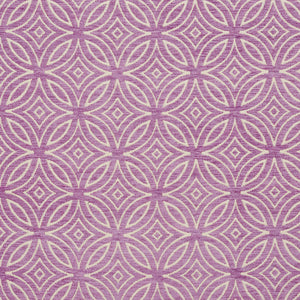 Essentials Chenille Purple White Geometric Medallion Upholstery Fabric