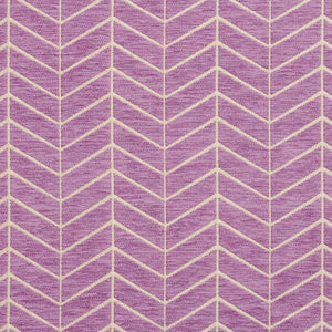 Essentials Chenille Purple White Geometric Zig Zag Chevron Upholstery Fabric
