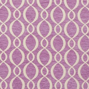 Essentials Chenille Purple White Oval Trellis Upholstery Fabric
