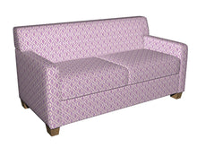 Load image into Gallery viewer, Essentials Chenille Purple White Oval Trellis Upholstery Fabric