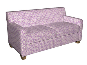Essentials Chenille Purple White Oval Trellis Upholstery Fabric