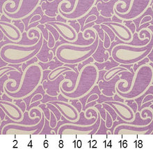 Load image into Gallery viewer, Essentials Chenille Purple White Paisley Upholstery Fabric