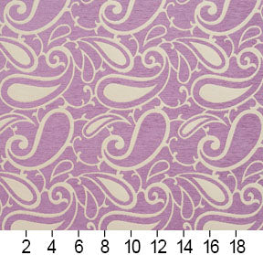 Essentials Chenille Purple White Paisley Upholstery Fabric