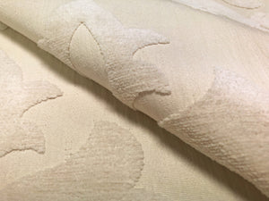 Reversible Cream Ivory Medallion Damask Chenille Upholstery Drapery Fabric