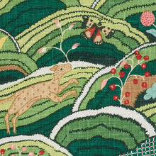 Load image into Gallery viewer, SCHUMACHER ROLLING HILLS FABRIC 177381 / GREEN