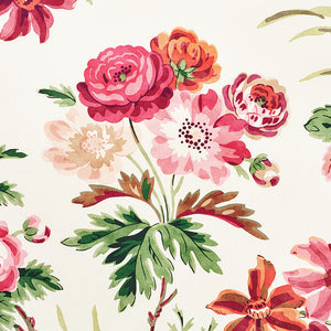 SCHUMACHER CECIL CHINTZ FABRIC 176813 / ROSE