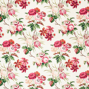 SCHUMACHER CECIL CHINTZ FABRIC 176813 / ROSE