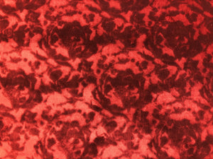 Abstract Rusty Red Upholstery Drapery Velvet Fabric