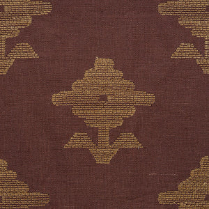 SCHUMACHER RUBIA EMBROIDERY FABRIC 74162 / UMBER