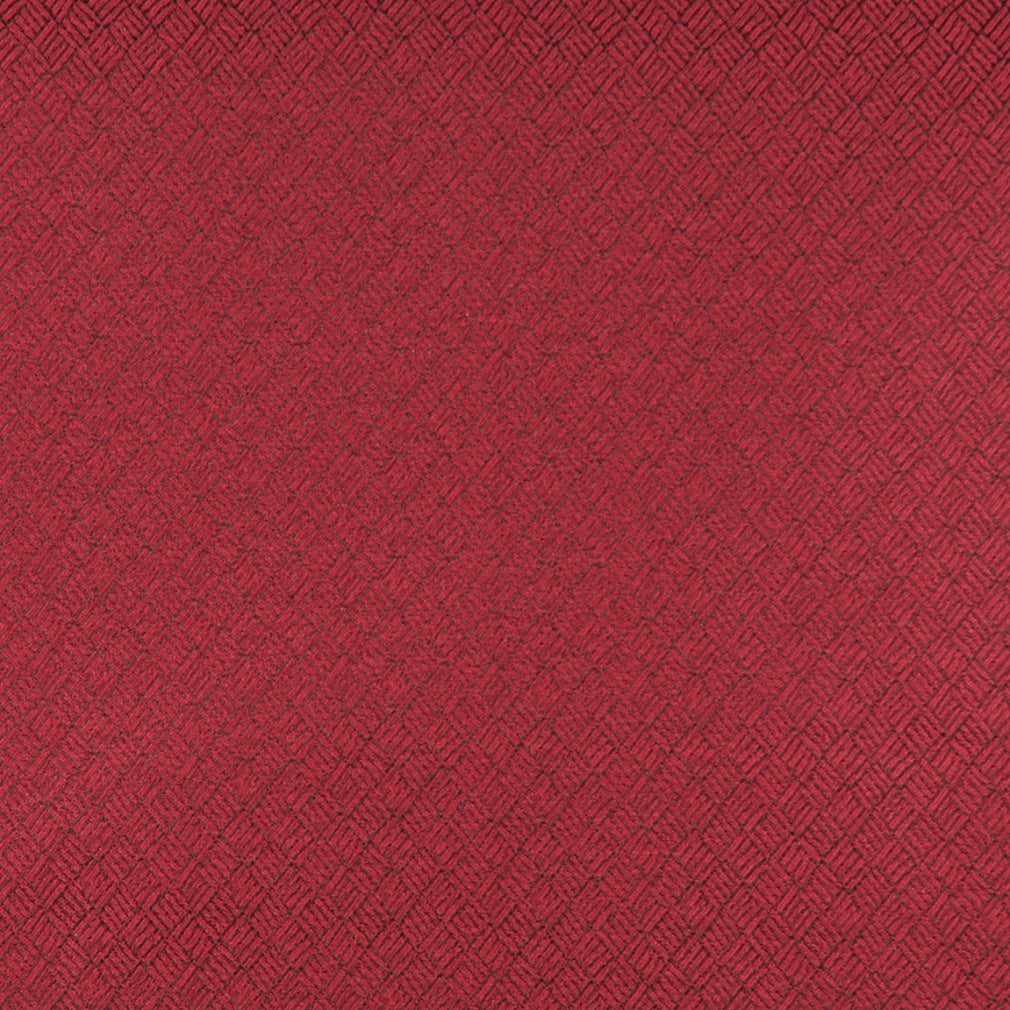 Essentials Heavy Duty Mid Century Modern Scotchgard Upholstery Fabric Red Abstract / Ruby