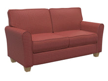 Load image into Gallery viewer, Essentials Red Beige Plaid Upholstery Drapery Fabric / Brick Checkerboard