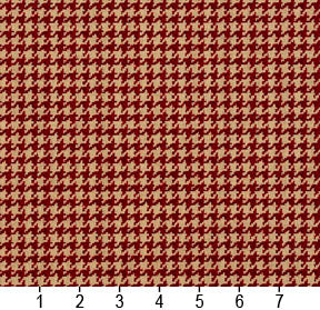Essentials Red Beige Upholstery Fabric / Port Houndstooth