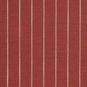 Essentials Red Beige Stripe Upholstery Drapery Fabric / Brick Pinstripe