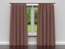 Load image into Gallery viewer, Essentials Red Black Beige Checkered Upholstery Drapery Fabric / Brick Plaid