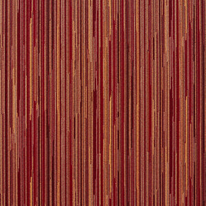 Essentials Red Burgundy Pink Coral Stripe Upholstery Fabric / Grenadine