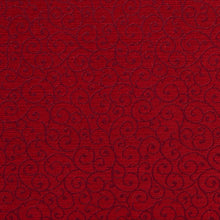 Load image into Gallery viewer, Essentials Heavy Duty Scotchgard Red Burgundy Scroll Upholstery Fabric / Crimson