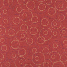 Load image into Gallery viewer, Essentials Mid Century Modern Geometric Red Coral Circles Upholstery Fabric / Sedona