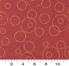 Load image into Gallery viewer, Essentials Mid Century Modern Geometric Red Coral Circles Upholstery Fabric / Sedona