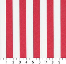 Load image into Gallery viewer, Essentials Outdoor Red White Crimson Canopy Stripe Upholstery Fabric
