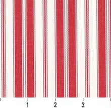 Load image into Gallery viewer, Essentials Outdoor Red White Crimson Classic Stripe Upholstery Fabric